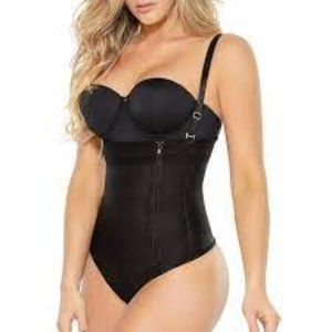 Ann Chery 1043 Fiorella Thong Colombiana Butt Lifting Bodysuit Black/S